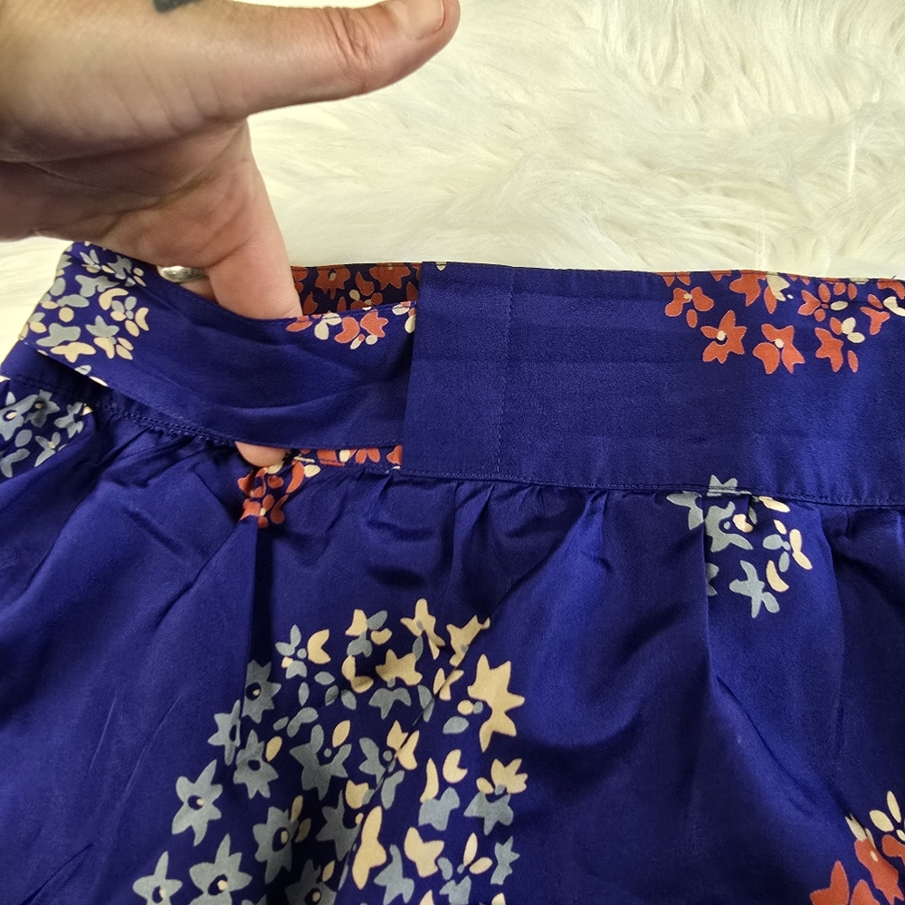 Anthropolgie SILK Odille Belted Tiered Silk Mini Skirt 12 - Picture 6 of 14